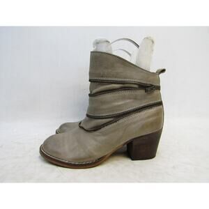 Sundance Womens Size 35 EUR Brown Leather Zip Ankle Fashion Boots Booties